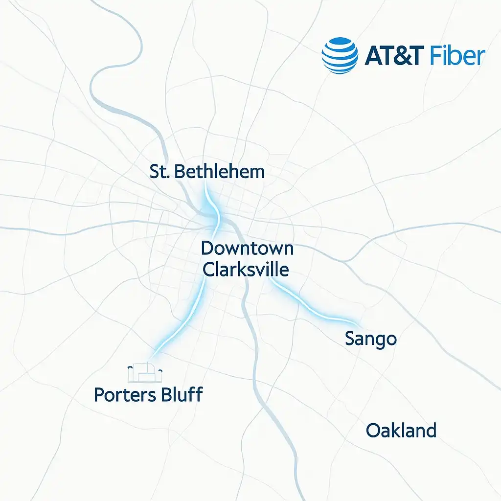 some famous places in Clarksville where Att services available