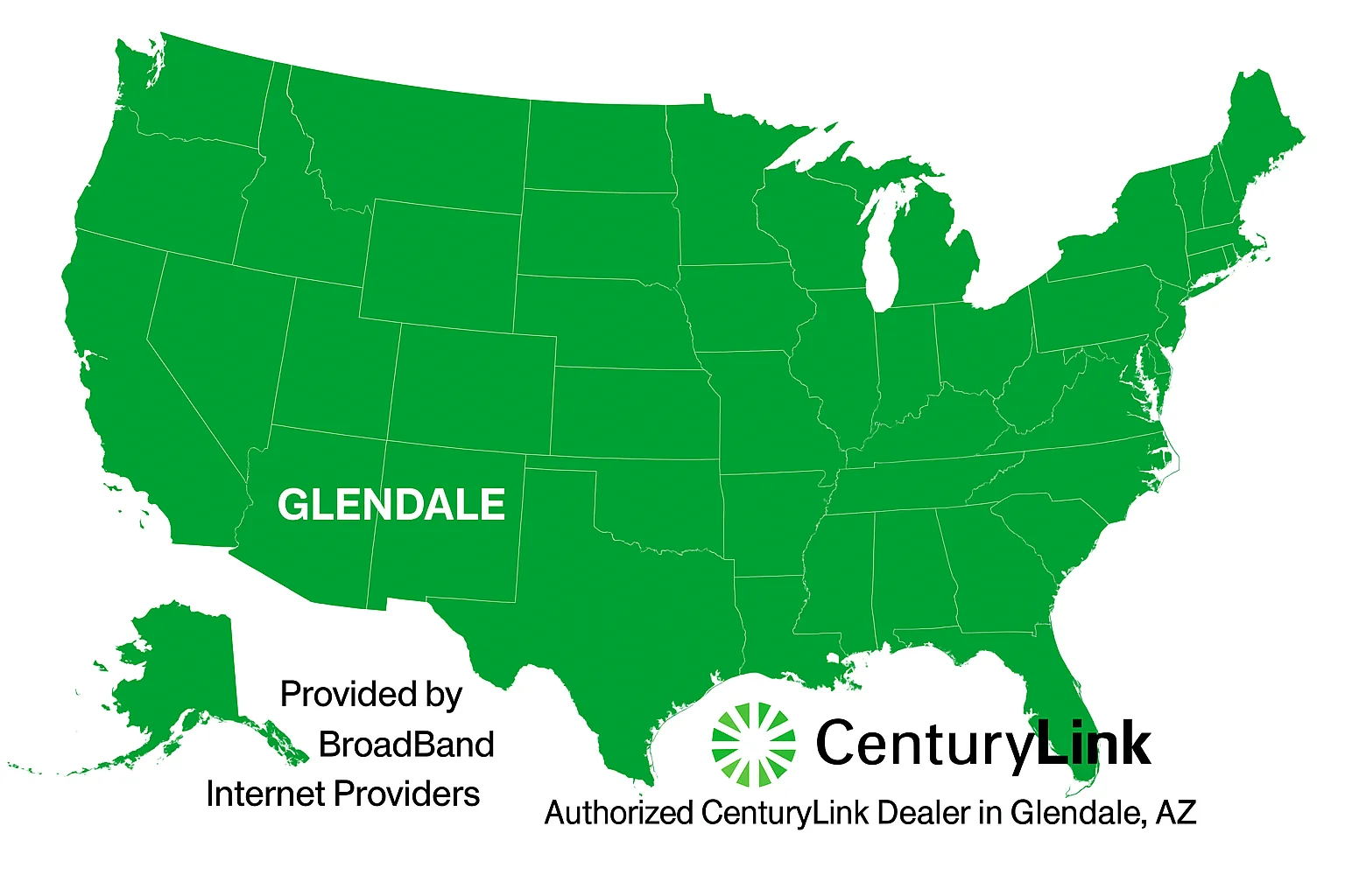 CenturyLink Internet Service in Glendale, Arizona Authorized Dealer Map