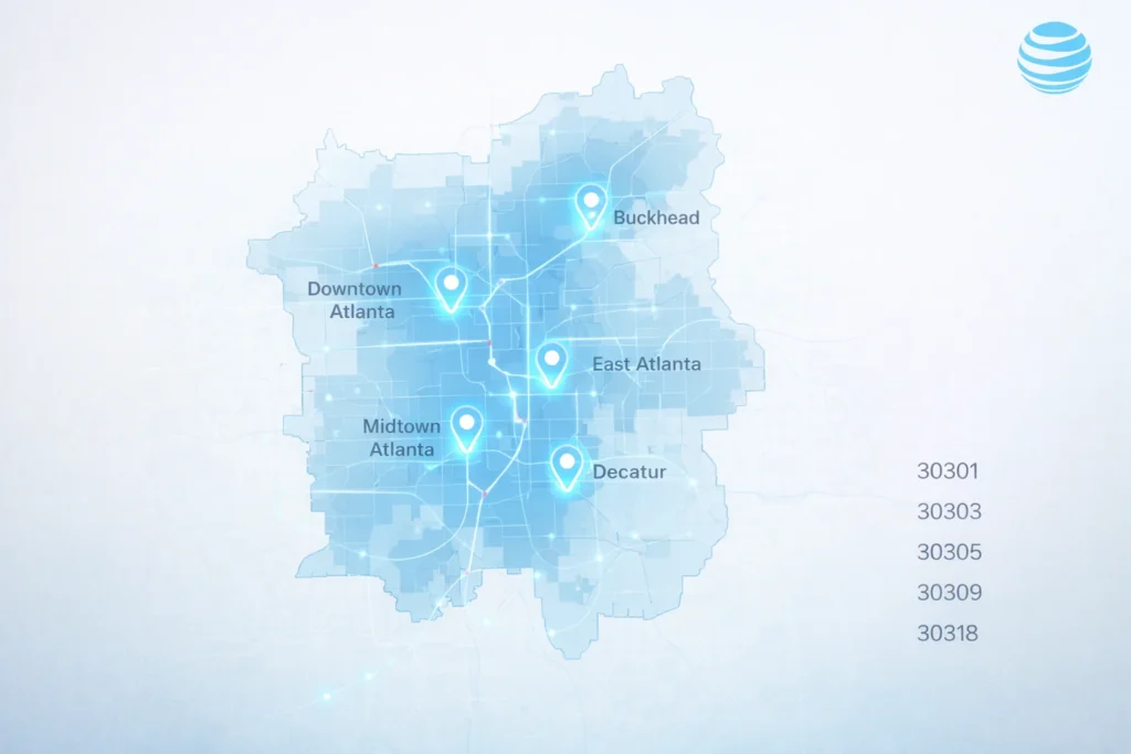 AT&T Fiber Internet Coverage Map in Atlanta, GA – Check Availability by ZIP Code