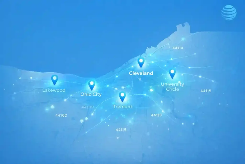 AT&T Fiber Internet Coverage Map in Cleveland, OH