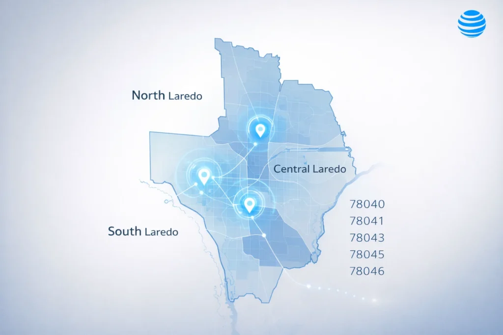 AT&T Fiber Internet Coverage Map in Laredo, TX