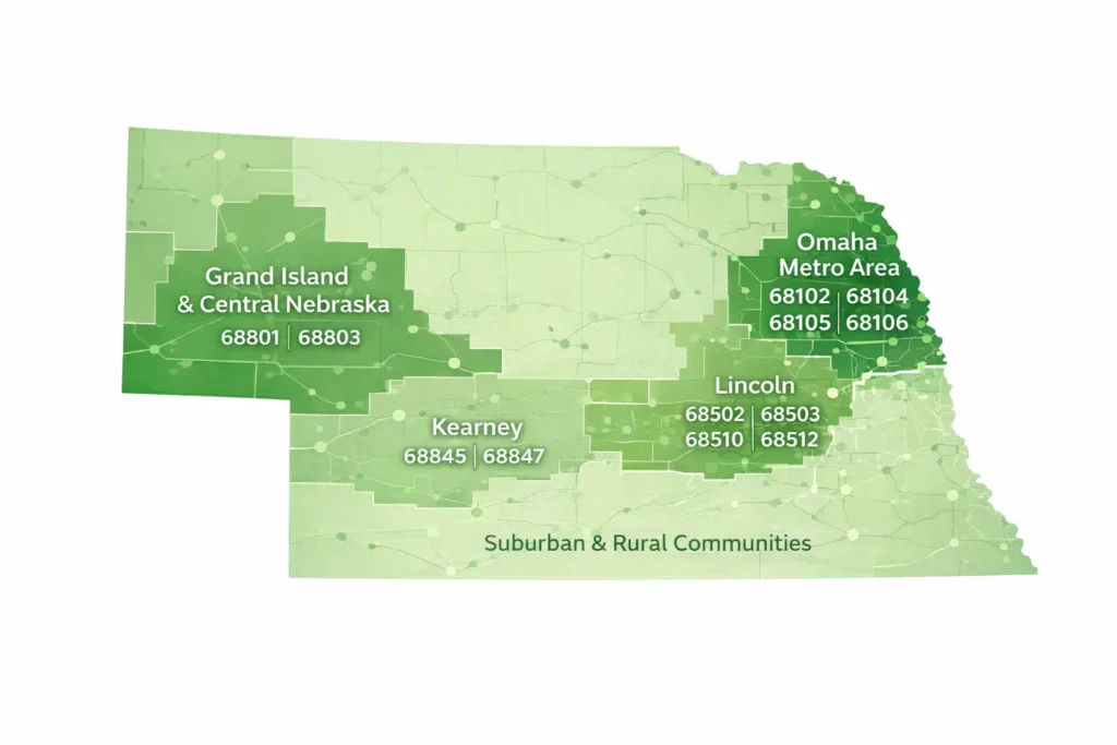 CenturyLink Internet Service Areas & ZIP Codes in Nebraska