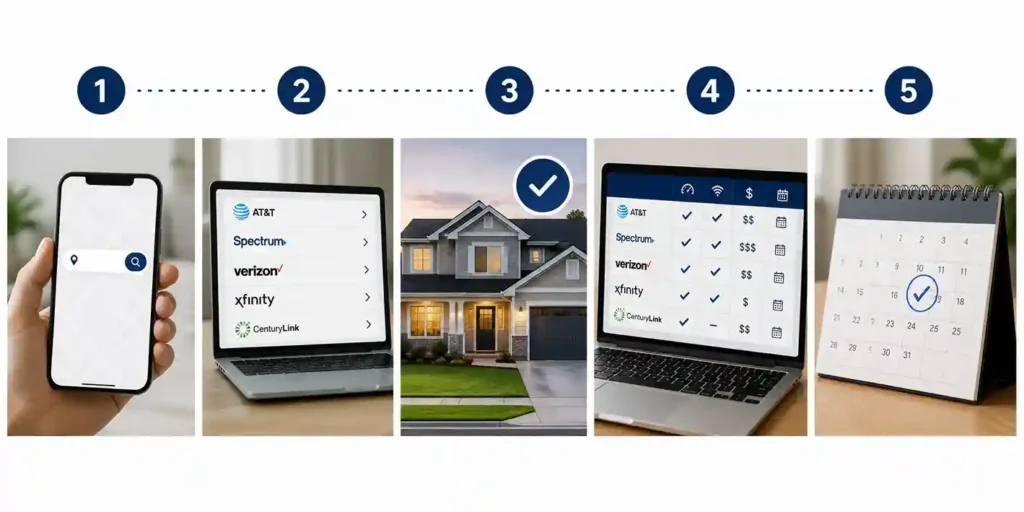 Five steps to find internet providers available at your address